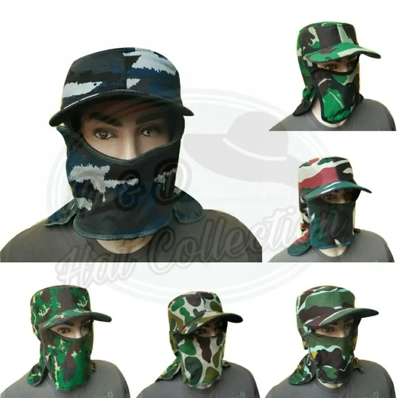 Topi Jepang Masker Premium Motif Loreng Army Topi Mancing Topi proyek 0