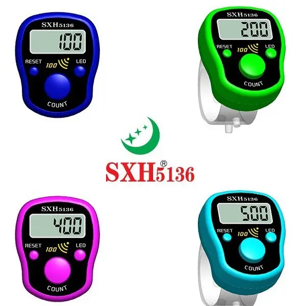 LED Lamp Whole Hundred Sound Counter Manufacturer Ring Type Luminous Finger Tally Counter Register Point Recorder