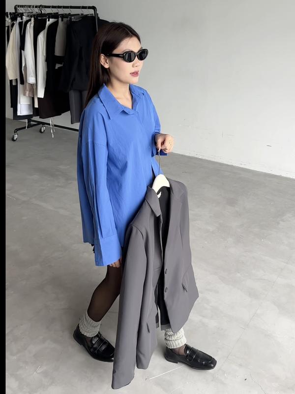 Áo blazer tay dài form rộng thiết kế dộn vai may 2 lớp dày dặn | SOMS |  OLLIN BLAZER 1