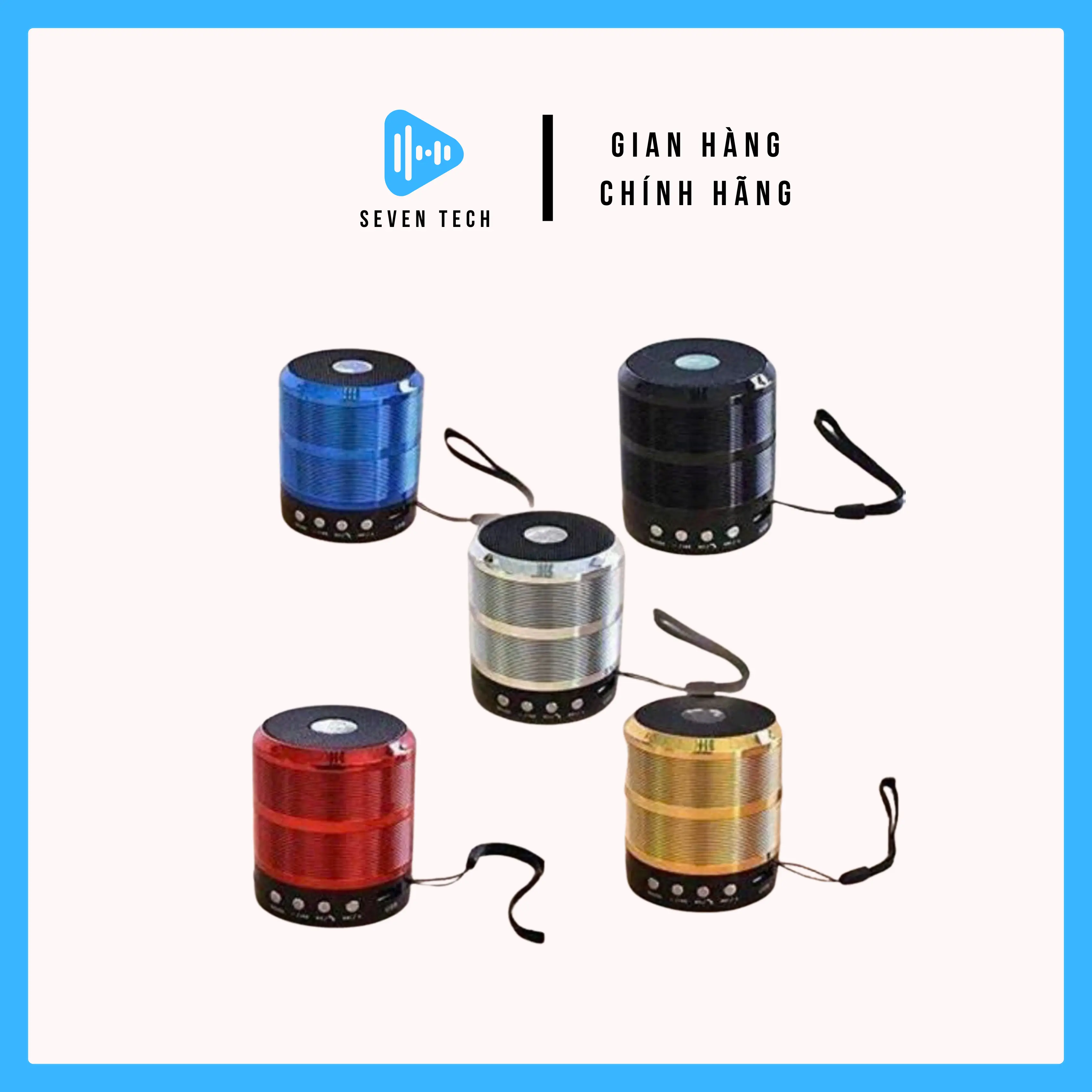 Loa Mini Bluetooth WS-887 Loa không dây nhiều màu có hỗ trợ thẻ nhớ, âm thanh và tiện lợi di động nhỏ gọn