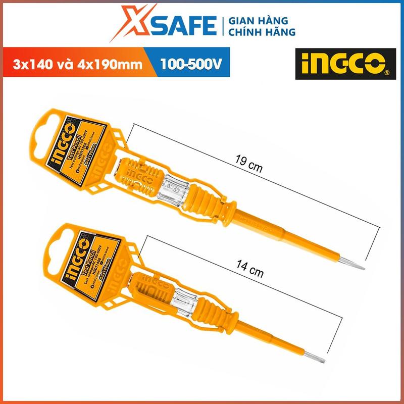 Bút thử điện có đèn INGCO 100-500V an toàn cho người sử dụng