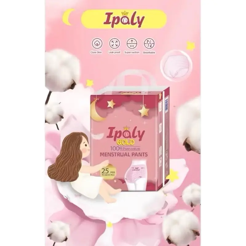 Combo 50 Miếng Băng Vệ Sinh Dạng Quần IPALY Cao Cấp, mềm mịn và siêu thấm hút.