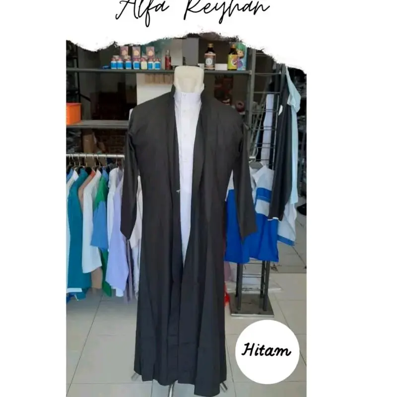 Jubah luar alfa reyhan Gamis Muslim Panjang Pria Dewasa Polyester