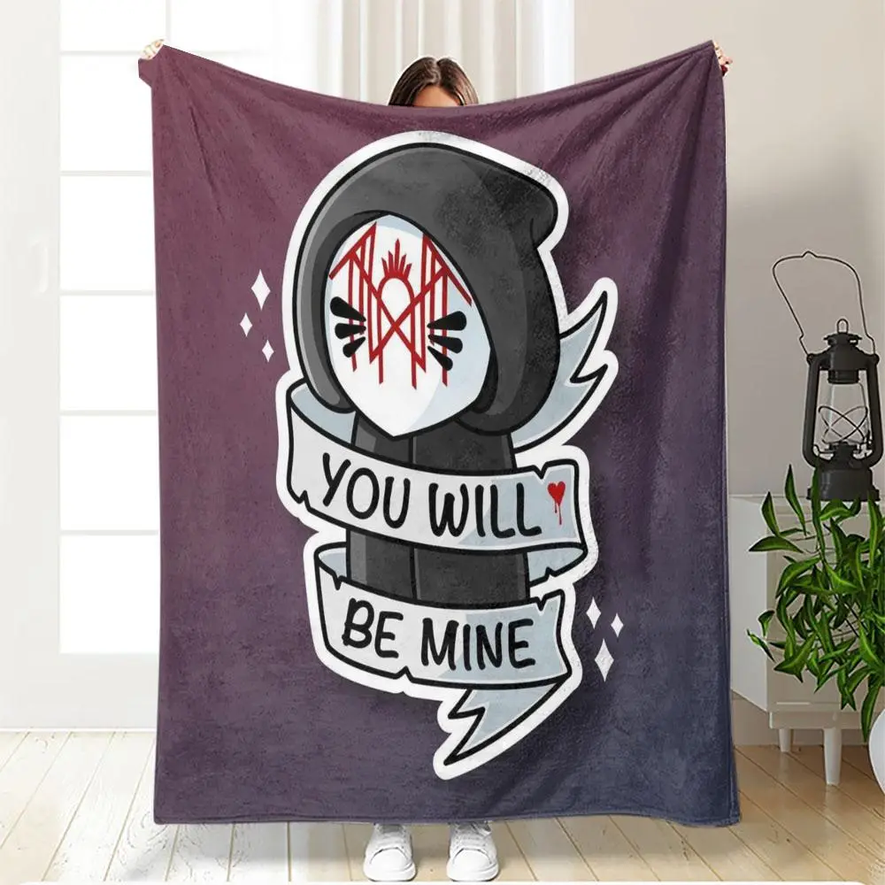 Cute Grave Robber Pattern Blanket, 2 Counts/set Soft Warm Throw Blanket, Air-conditioned Room Blanket, Warm Nap Blanket for Home & Office
