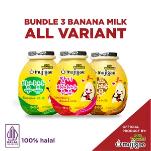 BUNDLE ISI 3 Banana Milk All Varian / Minuman Susu Rasa Pisang Korea Halal