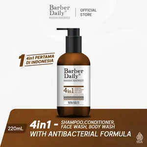 Barber Daily 4in1-Pertama di Indonesia (Shampoo, Conditioner, FaceWash, and BodyWash) / Perawatan Pria