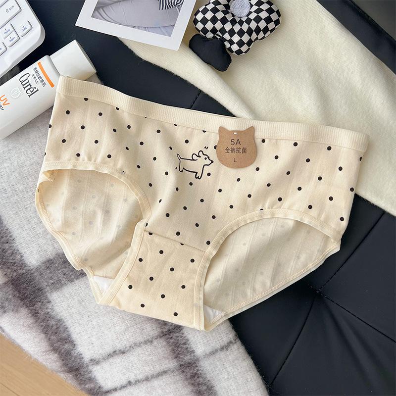 Product Introduction of Cotton Antibacterial Underwear Comfortable and Soft Student Middle Waist Cotton Underwear Female 7
