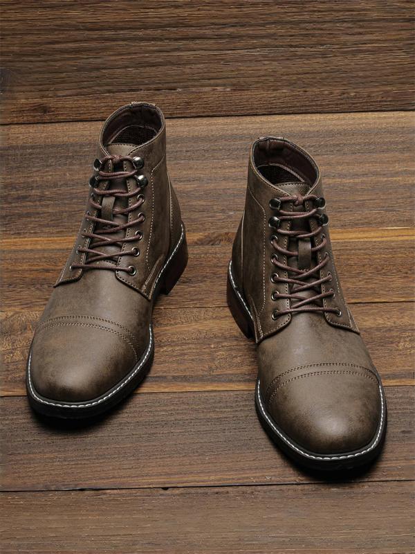 Men's Fashionable Retro Boots, Casual Comfortable Ankle Boots for Men, Fashionable Boots for Daily Wear, Boy 8