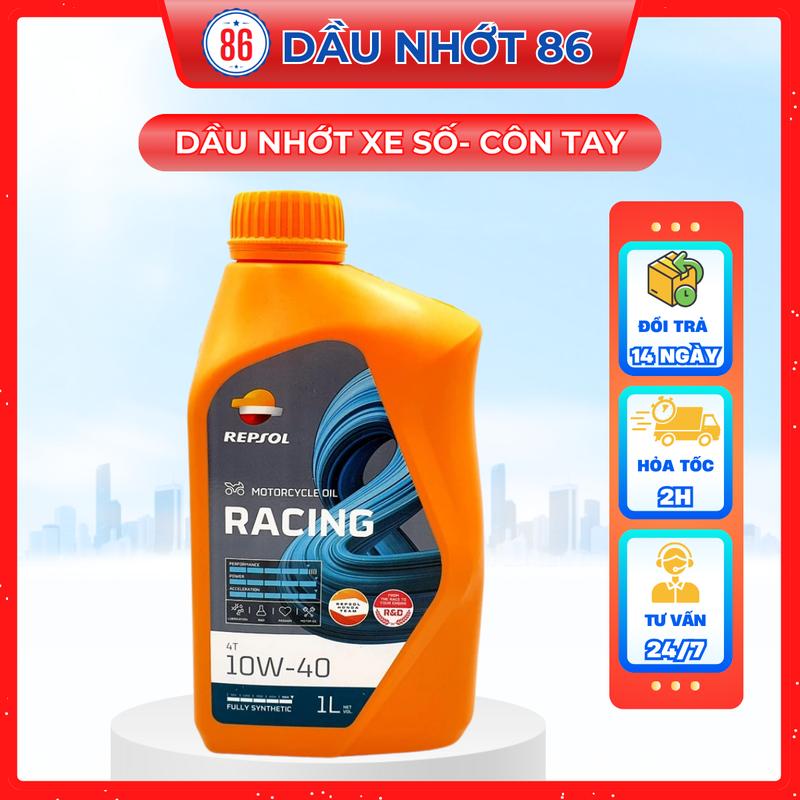 Repsol Nhớt Racing 10W40 4T Fully Synthetic 100% Tổng Hợp 1L Dầu Nhớt Cao Cấp Cho Động Cơ Tối Ưu
