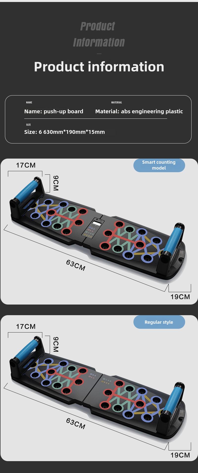 Product Introduction of Multifunctional Counting Push-Up Training Board/Home Foldable Fitness Board for Chest and Abs Push-Ups 5