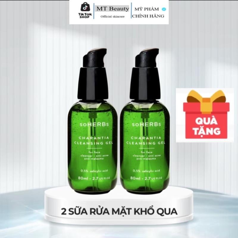COMBO 2 SỮA RỬA MẶT KHỔ QUA soHERBs 80ml (Charantia Cleansing Gel) Da nhạy cảm Skincare Nữ Women Cho Bé Làm Đẹp Da Tre Chăm Sóc Da _
