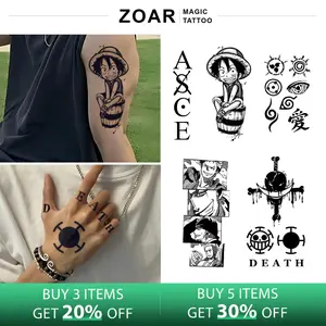 ZOAR-Y39 Stiker Tato Temporary Semi Permanen  【Grup Anime】Tahan lama Tattoo menempel dekorasi seni untuk pria dan wanita