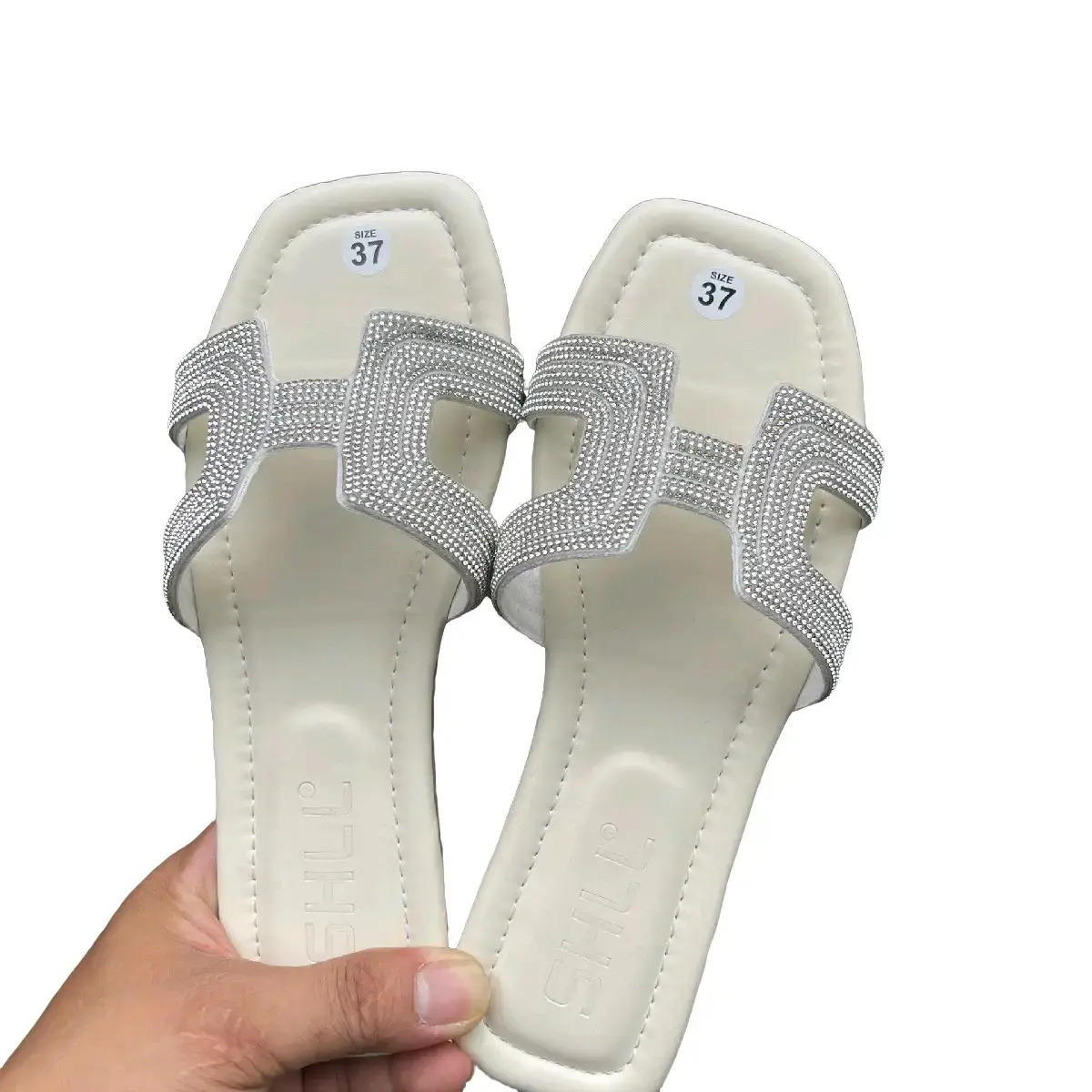 Dép lê H xoàn đính đá Nữ DéP Slipper Women Có Quai Shoes GiàY Xăng Đan
