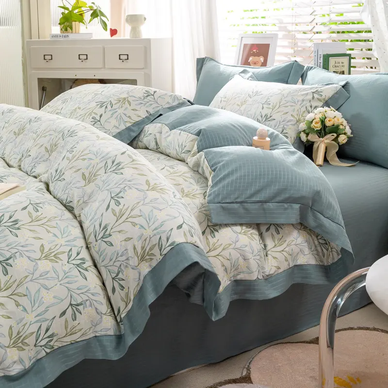 Bộ chăn trần ga gối Cotton Lụa MarkJacob - 26 màu ( có vỏ ôm khoá sườn) 5