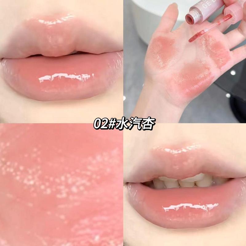 Women Son Bóng Giữ Màu Trong Suốt, Gấu Gege Và Gogo, Cảm Giác Nước, Dạng Thạch, Dưỡng Ẩm, Cảm Giác Trong Suốt, Dễ Thương Và Gợi Cảm, Son Môi Dạng Nước Nhẹ Cosmetic 6