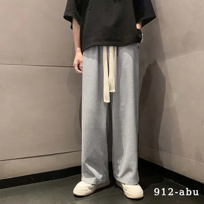celana olahraga pria unisex celana panjang pria celana highwaist pria Loose pants celana vintage pria celana oversize pria Baggy pants keren celana premium wafel bahan celana boyfriend celana kulot import celana korean style celana hitam COD 1