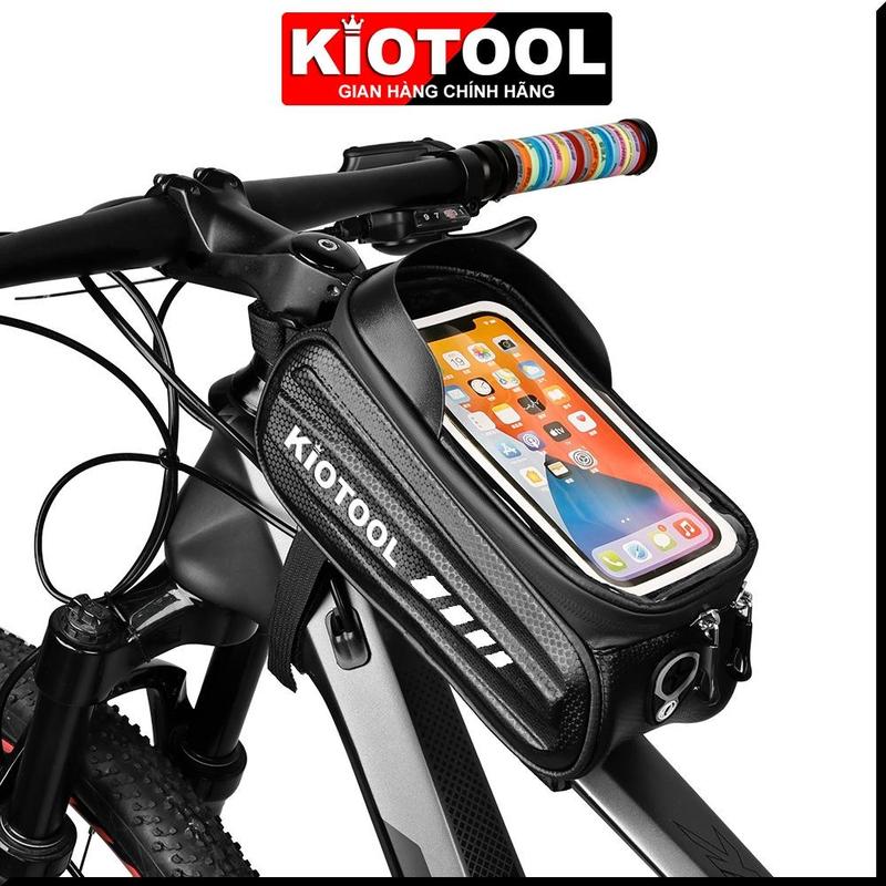 Túi treo sườn xe đạp vỏ cứng chống nước Kiotool đựng điện thoại