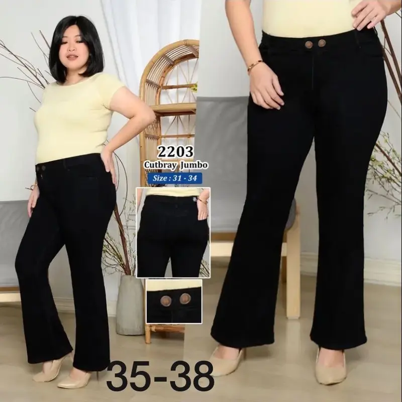 SNAB - Celana jeans cutbray kancing 2 jumbo 6