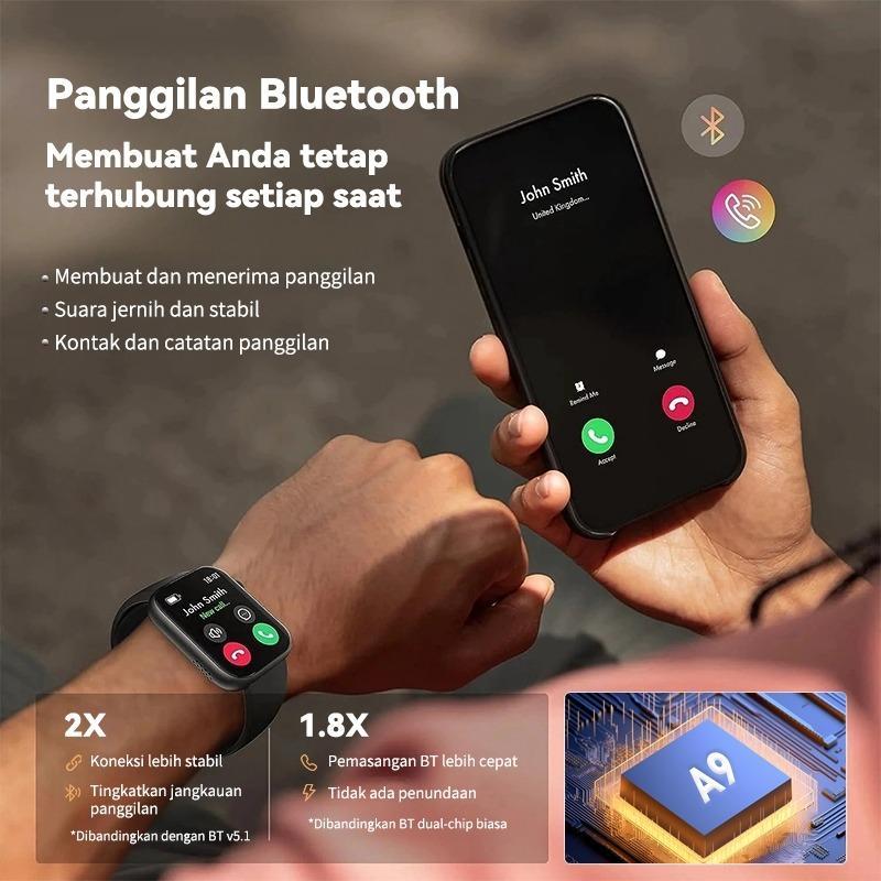 [COD] Original SmartWatch TX 10 PRO MAX | Hand Gesture | 2.04 Inch Touch Screen 45mm | Smart Watch Wanita Pria | Android iOS Digital Watch | iphone Calling | IP68 Waterproof | Music Playing | Wallpaper Series | jam tangan pasangan | Heart Rate | Gps peta