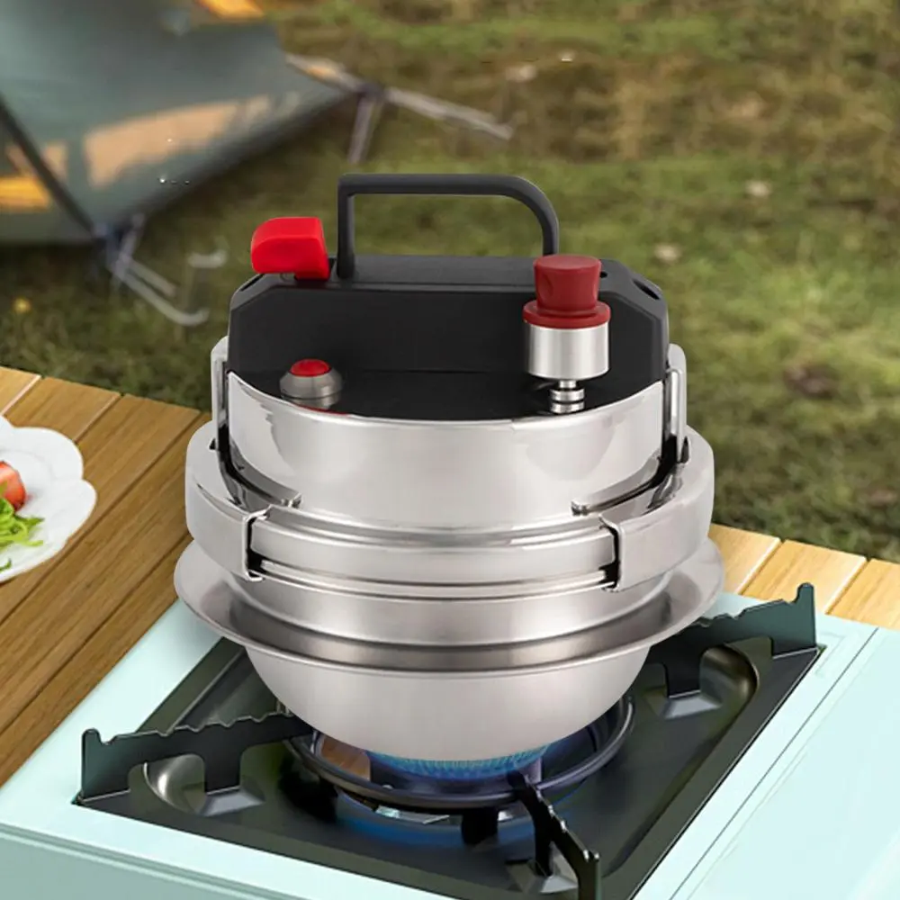 Small Pressure Cooker Gas Induction Cooker Multi Cooker Stainless Steel Pressure Cooker Cookware for All Cooktops Cooking Pot