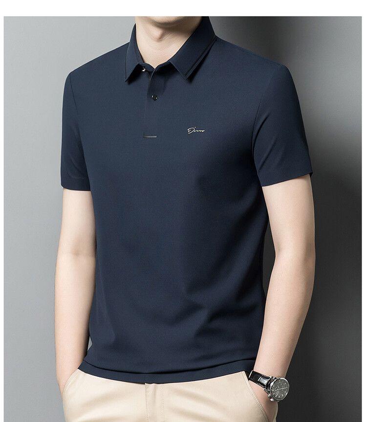 Product Introduction of Áo Thun Nam Ngắn Tay Mùa hè, 100% Cotton Thật, In Ve Áo Nặng, Áo Polo, Dễ Phối Đồ Dáng Rộng Vừa Vặn, Tay Lửng Áo, Dành Cho Nam Giới Menswear Có Cổ 14