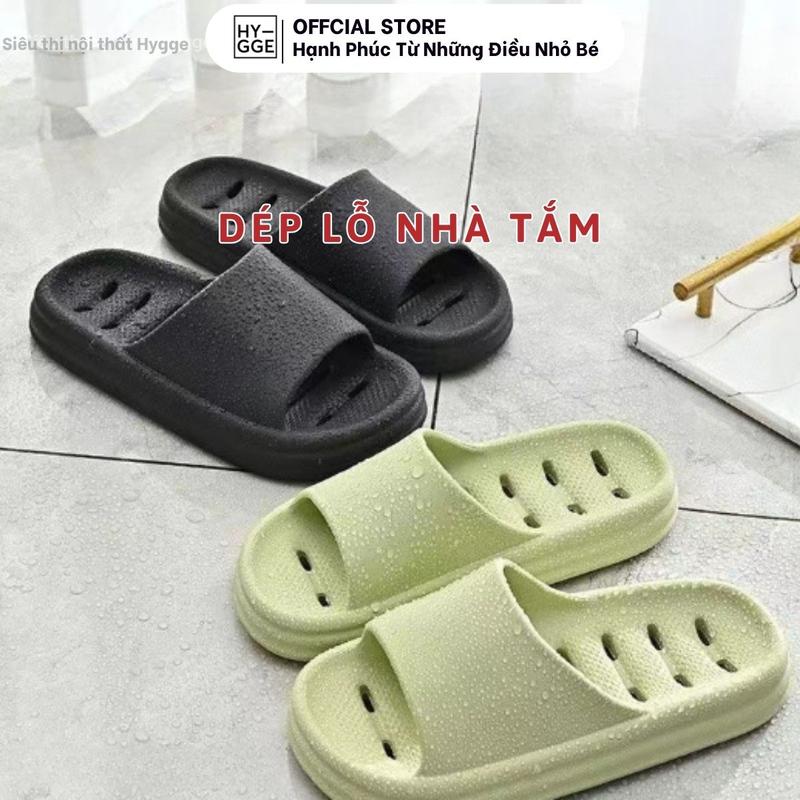 Dép Trong Nhà Tắm Hygge Thoáng Khí Chống Trượt Chất Liệu Nhựa EVA Siêu Nhẹ Dép Đi Văn Phòng Êm Chân