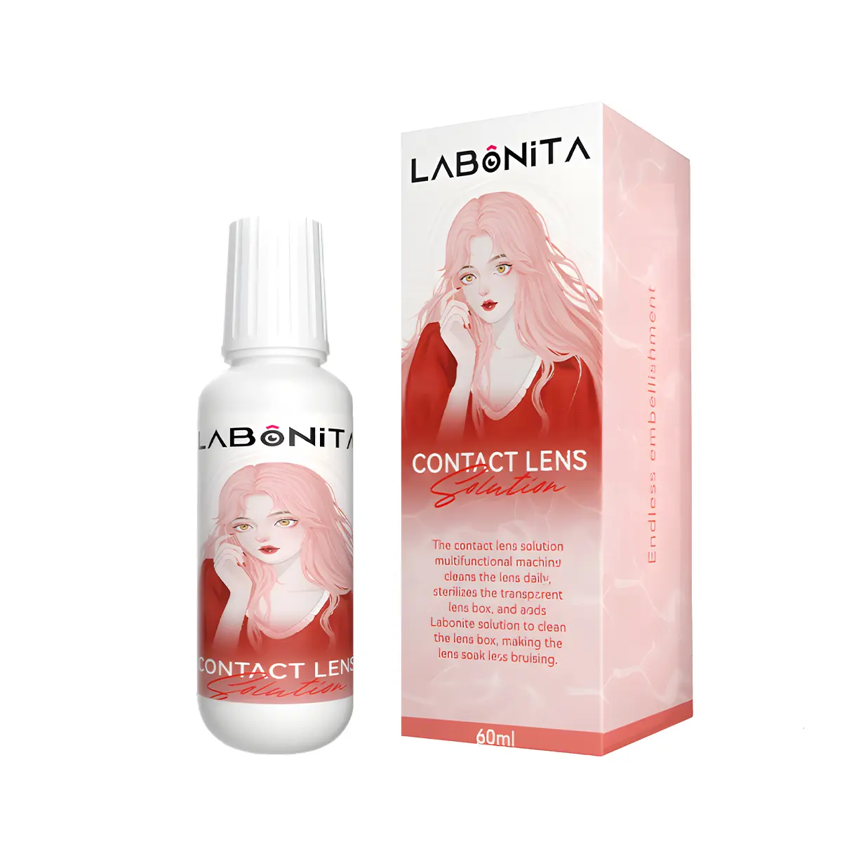 Labontia 60ml Contact Lens Care Solution Easy Clean Care Solution
