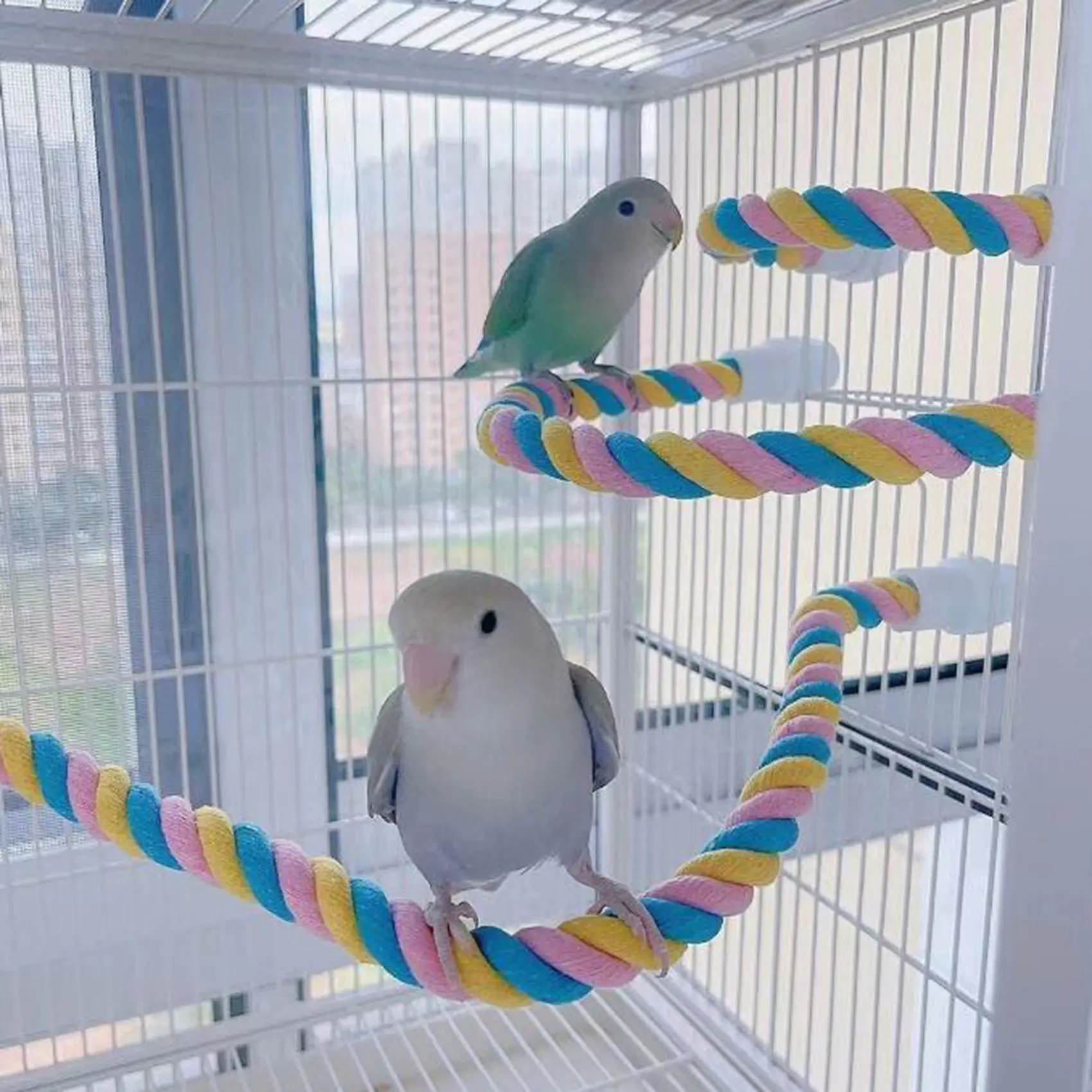 U-shaped Bird Frame Parrot Swing Frame Ladder Station Pole Climbing Rope Station Pole Bird Cage Accessories
