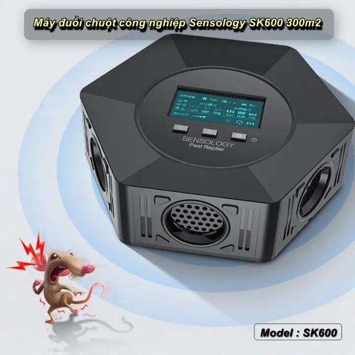 Cao cấp - Máy đuổi chuột công nghiệp Sensology SK-600 300m2