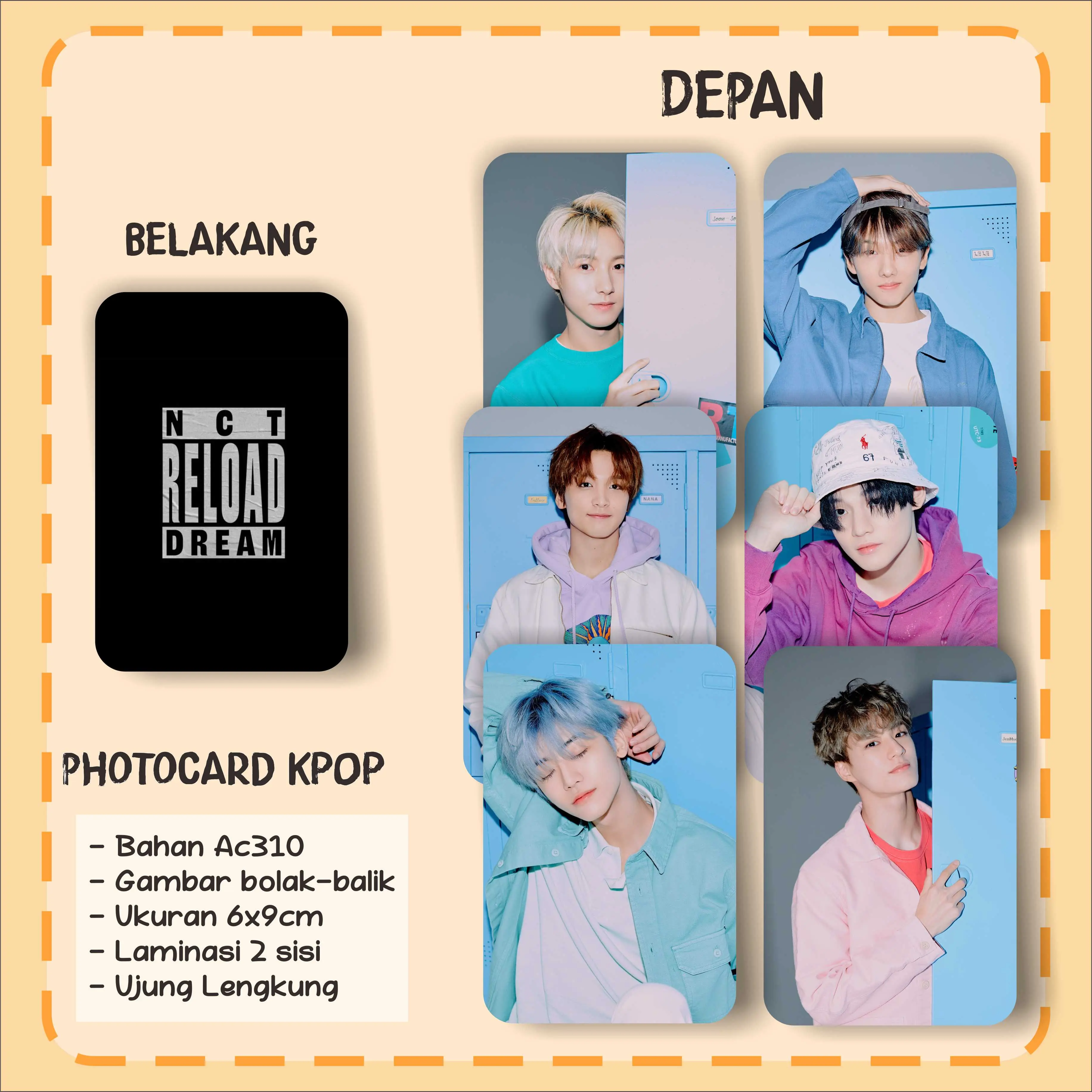 1 SET ISI 6 PCS PHOTOCARD NCT DREAM ALL MEMBER Cards