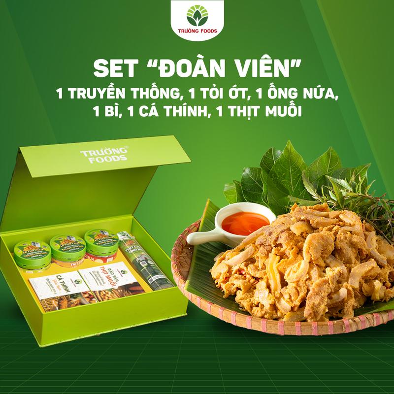 Trường Foods Set Quà Đoàn Viên (1 Thịt Chua Truyền Thống, 1 Tỏi Ớt, 1 Ống Nứa, 1 Bì Sần Sật, 1 Cá Thính, 1 Thịt Muối)