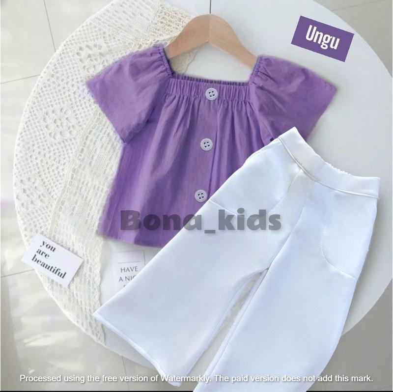 Setelan blouse top anak anak perempuan model lucu bahan cringkle usia 1 sampai 10 tahun Anak-Anak Parsel 0