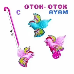 AYAM OTOK OTOK (Burung Dorong Mainan Anak Jadul 90an Nostalgia Chicken Kid Push Animal Toys Helicopter Helikopter Pesawat Air Plane)