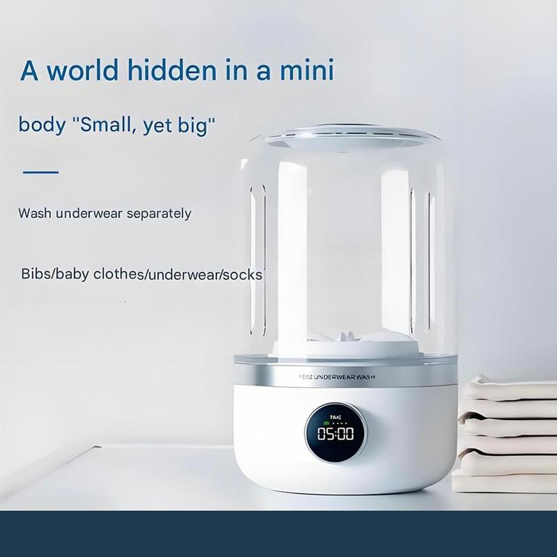 Portable Mini Washing Machine, USB Rechargeable Intelligent Washing Cup, Tumbling Scrubbing Cleaner, Convenient Washing Machine for Home, Dormitory, Travel 5