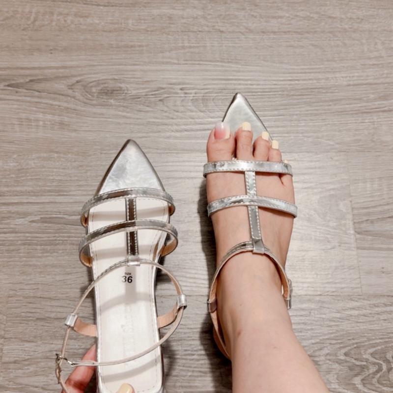 Dép bệt mũi nhọn hai dây mảnh TTHSHOES size lớn 35-45 cho nữ - DéP 7