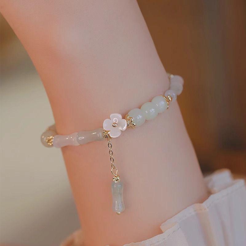 Vòng Tay Quyến Rũ, Nở Hoa, Đồ Trang Sức Đính Cườm Lấy Cảm Hứng Từ Tre Thanh Lịch, Quà Tặng BFF, Đồ Trang Sức Làm Sáng Da 2