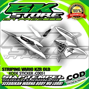 STRIPING UV TRANSPARAN HAYABUSA VARIO OLD / BOHLAM / KZR SUDAH PRINTCUT TINGGAL TEMPEL MURAH