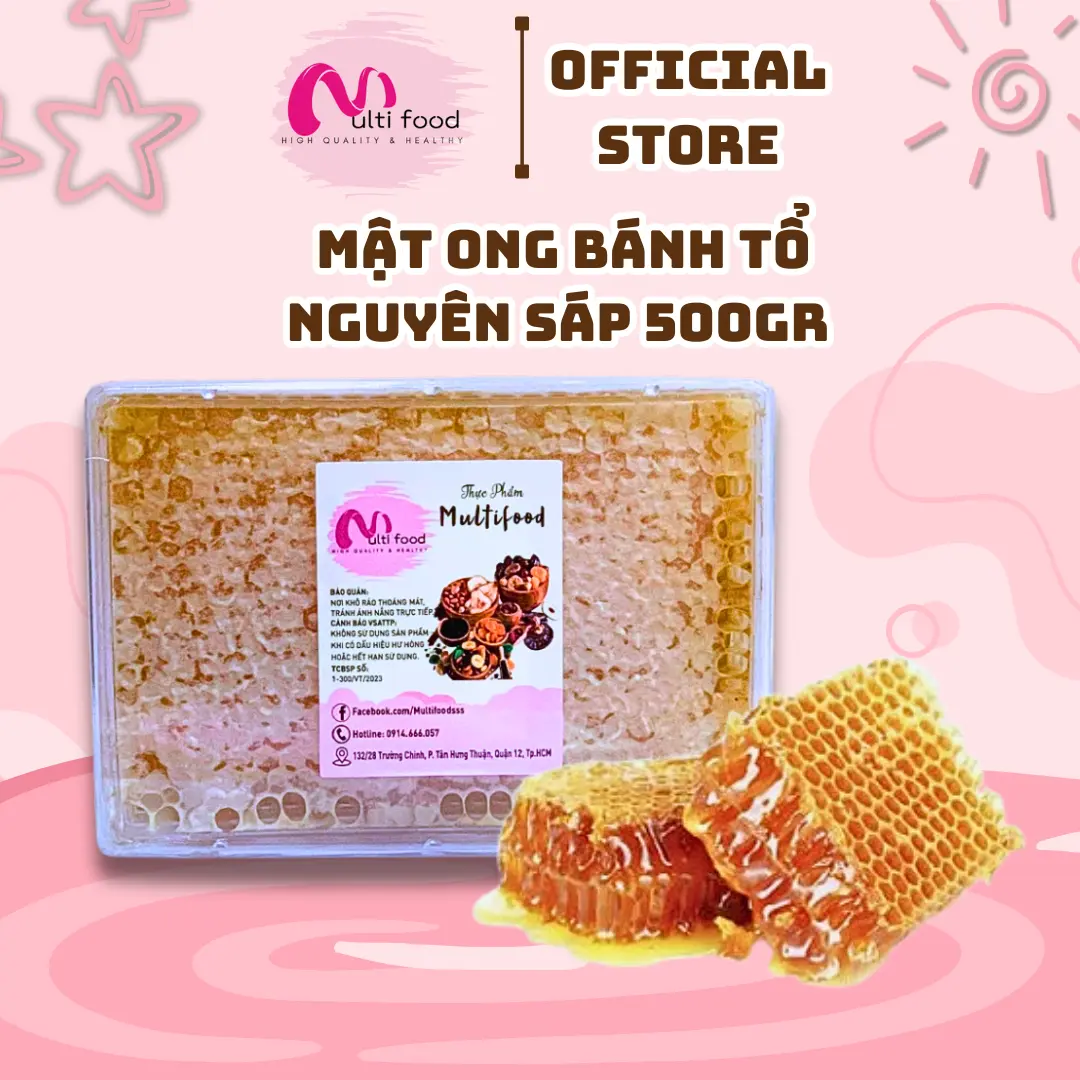 500G Mật Ong Bánh Tổ Nguyên Sáp - MULTIFOOD