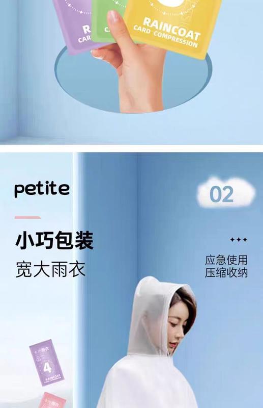 Product Introduction of Áo Mưa Dùng Một Lần, Dày Dặn, Nén Thẻ Dành Cho Người Lớn, Chống Mưa Toàn Thân, Trong Suốt, Cầm Tay Thích Hợp Cho Du Lịch, Leo Núi Ngoài Trời, Không Thấm Nước 6