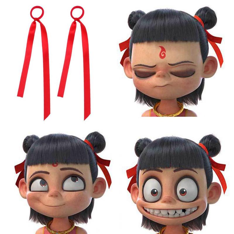 Product Introduction of Ne Zha 2 Cartoon Cute Ball Ribbon Hair Accessories Children's Performance Activity Prop 17