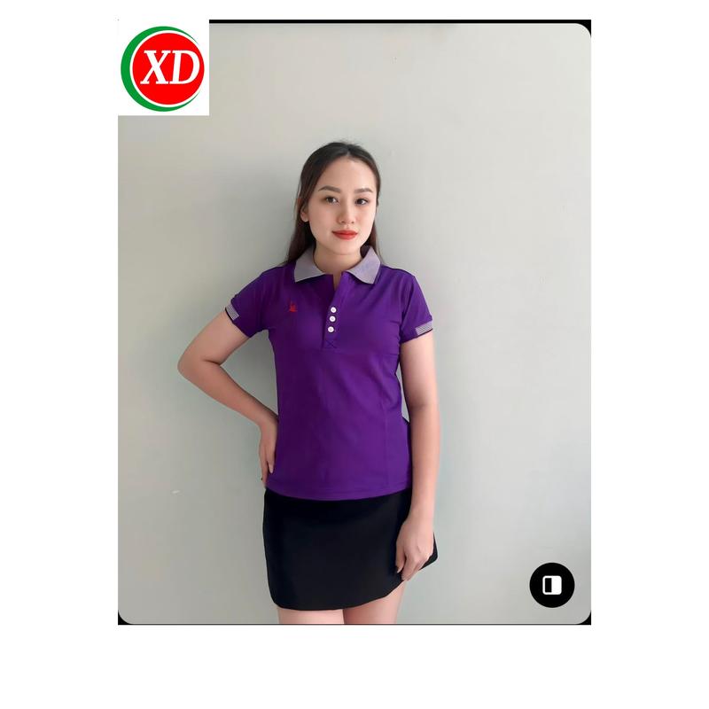 Áo thun vải poly nữ màu tím (14 màu) 0
