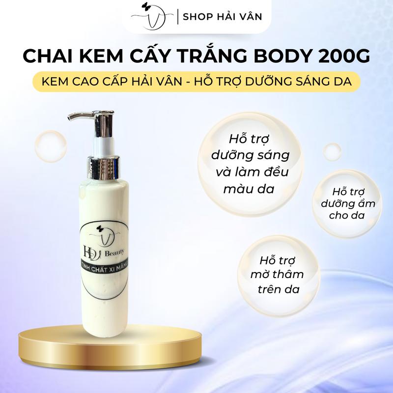 Chai Kem Dưỡng Trắng 200g Thương Hiệu Hải Vân Shop Hỗ Trợ Cấp nước Dưỡng Da Body
