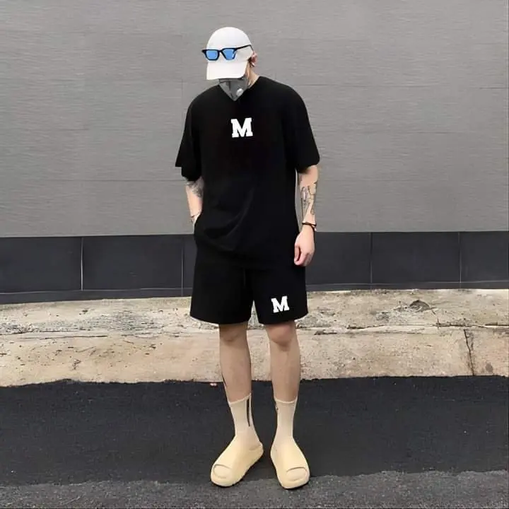 ĐỒ BỘ BIGSIZEE LÊN TỚI 130KG  THÔNG THƯƠNG CỔ TRÒN ÔM GON TRƠN CAO CĂP Áo Menswear Nam Quần Jean set