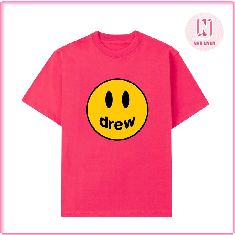 Áo thun đờ rriu mặt cười - fom rộng unisex nam và nữ chất vải cotton 2 chiều đl vải 260gsm Cổ Tròn 4