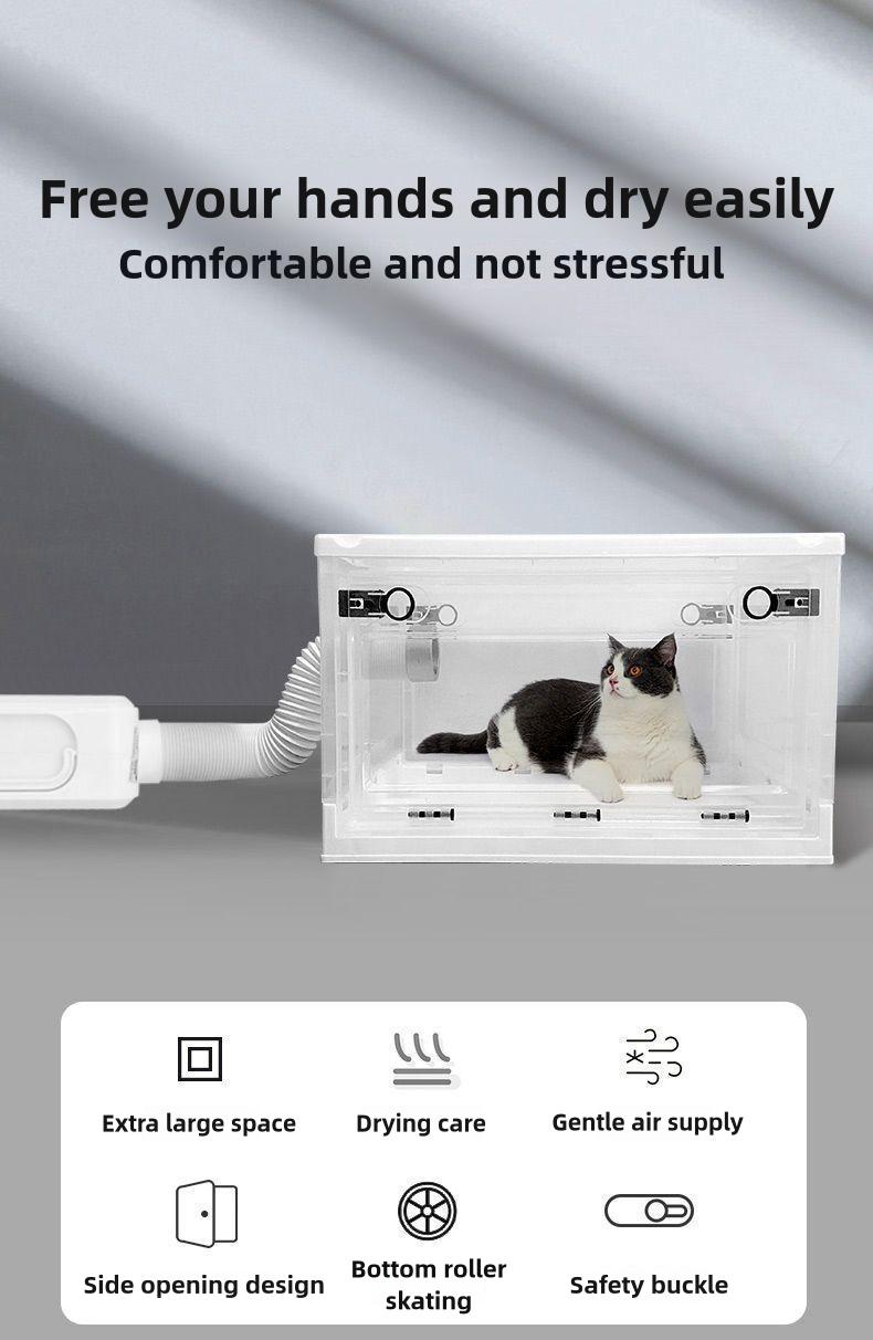 Product Introduction of Pet Cat and Dog Drying Baker Household Foldable Integrated Mute Cat Dryer New Universal Bath Water Blower 3