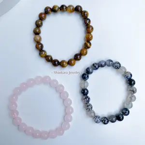Gelang Batu Alam Cryatal Asli 8mm