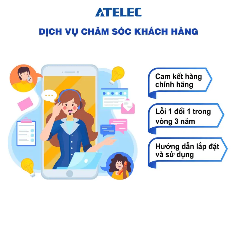(2) Công Tắc Cảm Ứng Chữ Nhật Wifi Thông Minh ATELEC 1-2-3-4 Nút - Điều Khiển Từ Xa qua APP, Thiết Lập Hẹn Giờ - Bảo Hành 1 Năm 1