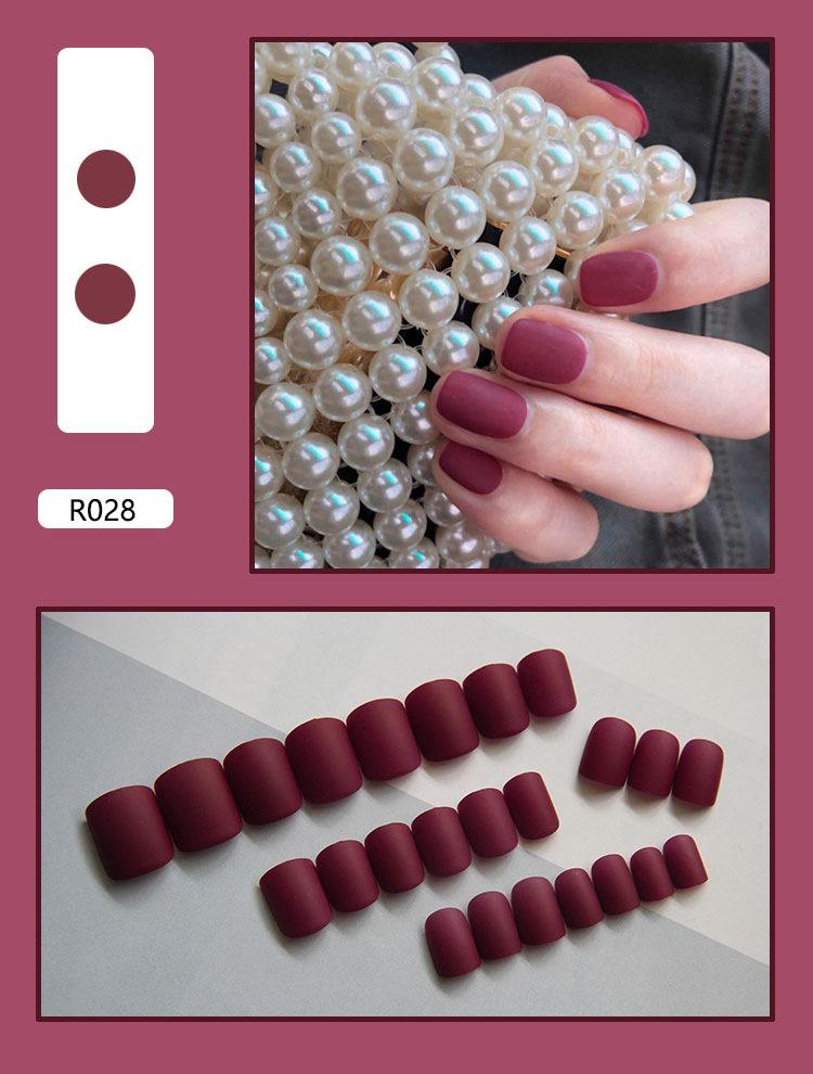 Product Introduction of Fake Nails Finished Stickers Cute Nail Stickers Wearable Nail Stickers Removable Fake Nail Pieces 24 Pieces 23