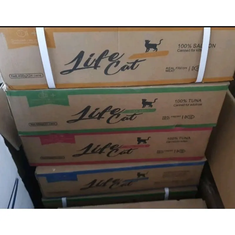 LIFE CAT Kaleng 400gr kitten adult makanan kucing basah lifecat kaleng 400 gram 3