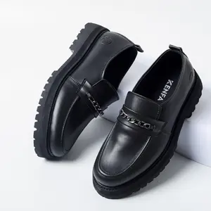 Kenfa - Benze Black Sepatu Formal Pria Wanita Casual Hitam Pantofel Kerja Kantor Rantai Tinggi Empuk Stylist Shoes Fantofel